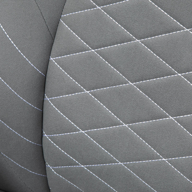 Sedia da Ufficio Direzionale 65,5x69,5x112-122 cm in Poliestere Grigio Chiaro