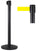 3 mètres Tringle à Rideau en Métal Noir Mat Ø36x101 cm Ruban Jaune
