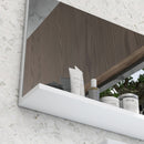 Specchio Bagno a Parete 60x12x40 cm con Mensola Bianco 