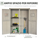 Casetta Box da Giardino 127,5x50x164 cm in Legno di abete Grigio Chiaro