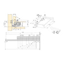 Guide a Scomparsa Slippe per Cassetti ad Estrazione Totale P540 Zincato Bianco Acciaio Emuca