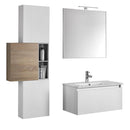 Mobile da Bagno sospeso Ibiza 15 Bianco Opaco e Tabacco Chiaro TFT