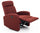 Fauteuil relax inclinable manuel en tissu rouge