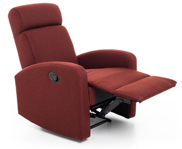 Fauteuil relax inclinable manuel en tissu rouge online