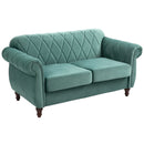 Divano 2 Posti 148x72x76 cm in Tessuto  Verde