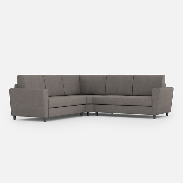 Canapé d'angle Yasel 5 places 228x228x85 cm en tissu gris online