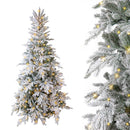 Albero di Natale Artificiale Innevato 260 cm con Led Abete Verde