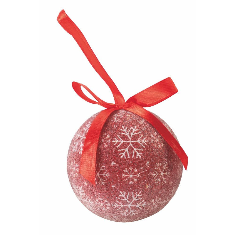 Set 14 Palle di Natale Ø7,5 cm in Polyfoam con Box Righe e Pois