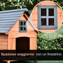 Cuccia per Cani Taglia Piccola Max 30Kg 81,3x91,5x98,5 cm in Legno 