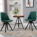 Set 2 Sedie Imbottite 48x56x87 cm in Tessuto  Verdi