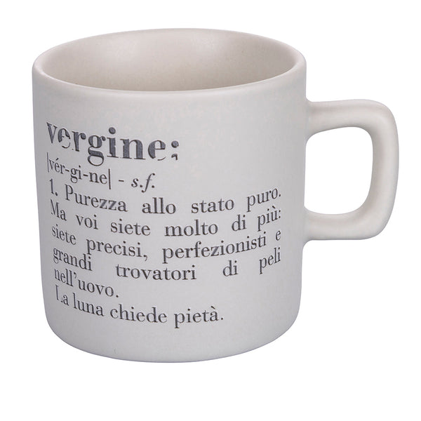 acquista Tasse à Café Zodiac "Vierge" Ø6x6,5 cm en Bone China VdE Tivoli 1996 Blanc