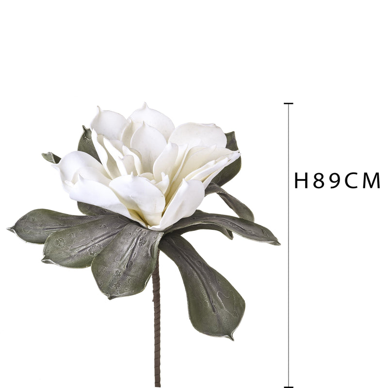 Fiori Foam Grande Artificiale Altezza 89 cm Bianco