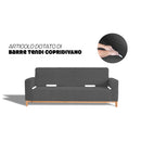 Copridivano Elasticizzato in Poliestere Dahlia Grigio Scuro Varie Misure