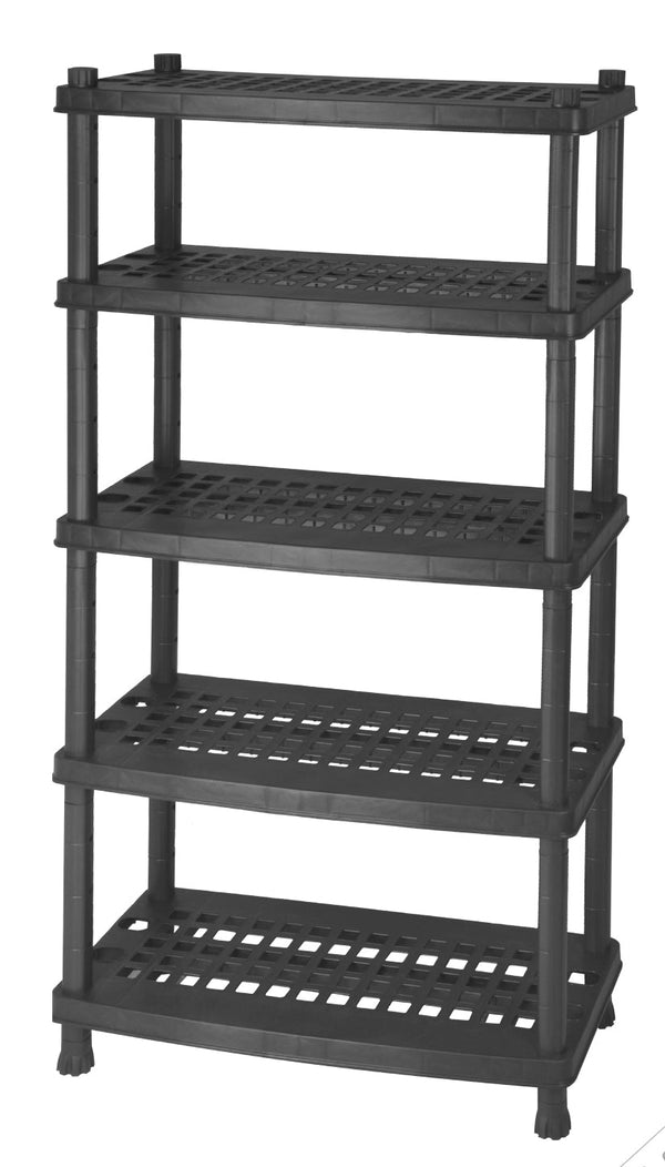 online Étagère 5 Étagères 40x80x188 cm en Résine Noire