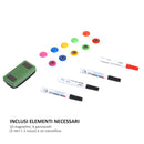 Lavagna Magnetica da parete 90x60 cm in alluminio Bianco 