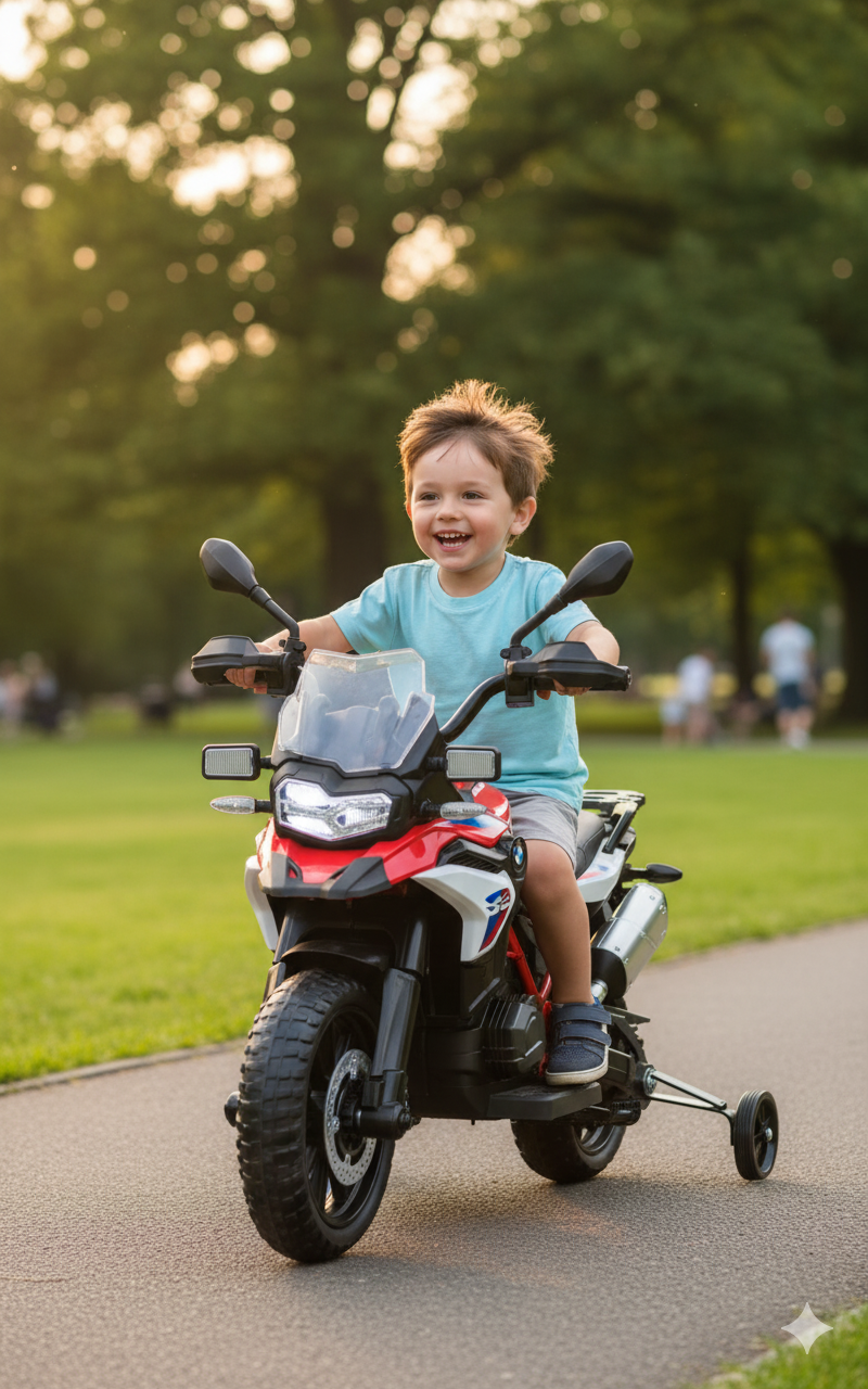 Moto Elettrica per Bambini 12V con Licenza BMW F 850 GS Rossa