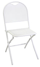 Set Tavolo e 2 Sedie Pieghevoli da Giardino in Ferro Lucca Bianco