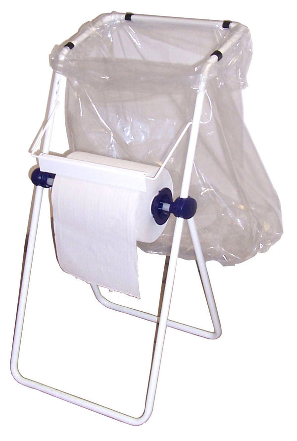 Porte-rouleau en acier avec support de sac Bauer blanc sconto