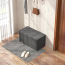 Panca Contenitore Pieghevole 84L 76x38x38 cm in Tessuto Grigio Scuro