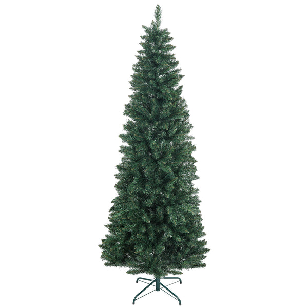 Albero di Natale Artificiale 210 cm 687 Rami Design Alto e Stretto Verde sconto