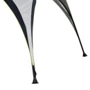 Tenda da Campeggio 3x3m Gazebo da Giardino con Corde e Picchetti in Poliestere Bianco e Blue 