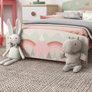 Struttura Letto Singolo per Bambini 140x70 cm con Bordi Rialzati e Doghe in MDF Rosa  