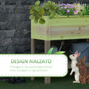 Fioriera Rialzata 90x40x81 cm in Legno di Abete Naturale