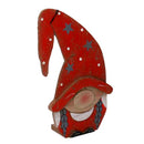 Gnomo legno ragazza rosso cm 18,5x7,5xh30