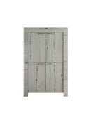 Credenza Mobile Soggiorno 4 Ante in Melaminico 102x43x158cm TFT Neve Rovere Neve