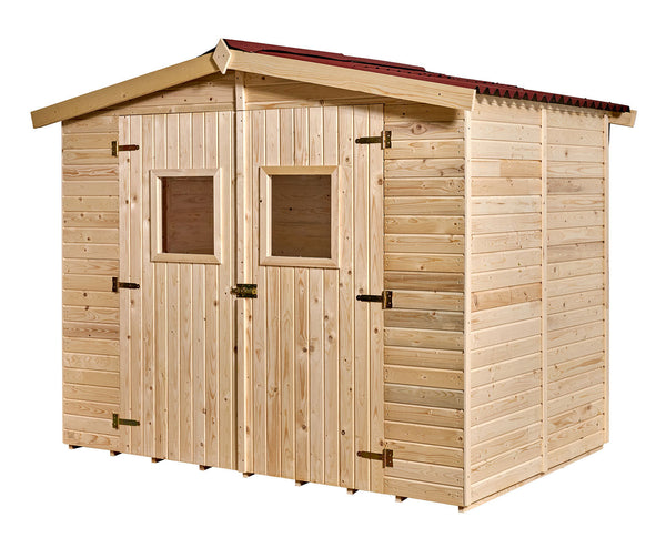 Casetta Box da Giardino 2,4x1,6 m con Pavimento in Legno Picea Massello 16mm Eden prezzo