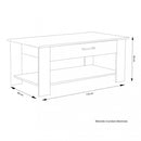 Tavolino Salotto Myrto 110x60x44 h cm in Truciolare bilaminato Grigio Effetto Cemento