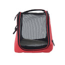 Trasportino Borsa Pieghevole per Cani Gatti Animali Domestici 43x22x27 cm Rosso 