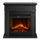 Camino Elettrico da Terra 89,5x90,5x28 cm Jefferson in Legno Nero