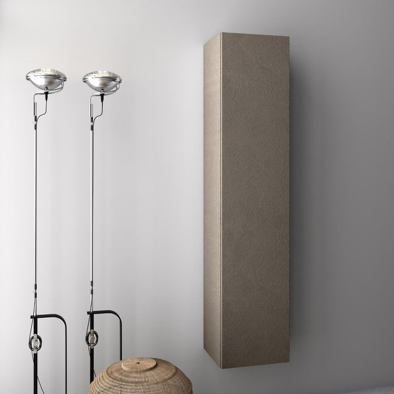 Pensile da Bagno 34x27x160 cm in Legno TFT Marte Pietra Avana Seconda Scelta