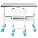 Set Scrivania e Sedia per Bambini Altezza Regolabile  Bianca