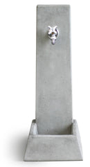 Fontana da Giardino Senza Rubinetto in Cemento Granulato di Marmo Malmo Grigio