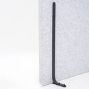 Pannello Fonoassorbente da Pavimento 120x200 cm Coppia di Piedini Neri Finitura Grigio    