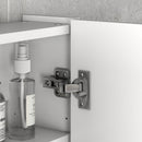 Specchio da Bagno Pensile a 3 Ante  90x13,5x60 cm Rivestimento in Melamina Bianco  