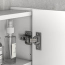 Specchio da Bagno Pensile a 3 Ante  90x13,5x60 cm Rivestimento in Melamina Bianco  
