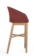 Sgabello Bar con Cuscini 56x57x110h cm Coachella Scarlet