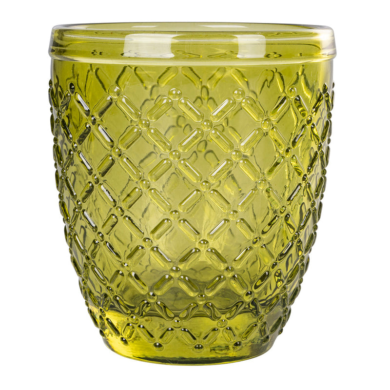 Set 6 Bicchieri Acqua Castle Greenery in Vetro VdE Tivoli 1996 Verde