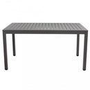 Tavolo Milo 150x90x74 h cm in Alluminio Taupe