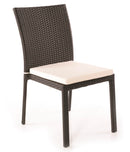 Sedia da Giardino 48x62xH90 cm in Polirattan Nero