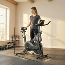 Cyclette Magnetica Regolabile 103x49x98-112 cm con Display LCD e Supporto per Tablet in Acciaio e ABS Nero      