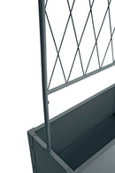 Fioriera Bifacciale con Grigliato per Rampicanti 75x30x126 cm in Metallo Verdemax Antracite    