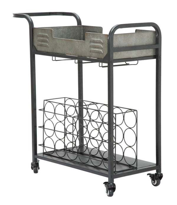 Chariot Industry Plus 81,5x35x86 cm en fer noir et gris sconto