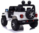 Macchina Elettrica per Bambini 12V Mp4 2 Posti con Licenza Jeep Wrangler Rubicon Bianca