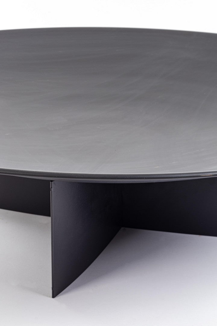 Braciere da Giardino Ø100x27 cm in Acciaio Nebraska Nero