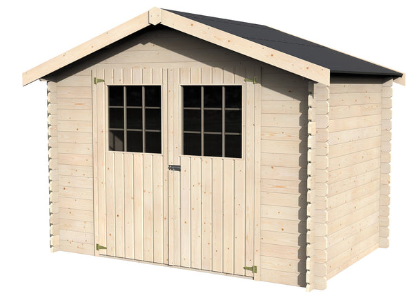 sconto Abri de jardin pour outils 3,17x2,13m sans plancher en bois de sapin 28mm Flosova NG