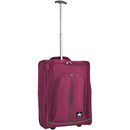 Trolley Cabina Morbido Bagaglio a Mano 35x20x50 cm con Maniglia Telescopica Borgogna      